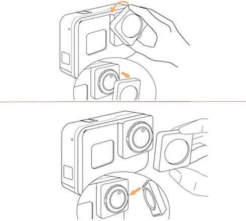 مرشح عدسة الكاميرا QKOO HD MRC-CPL المستقطب لـ GoPro HERO 7 أسود/HERO (2018)/Hero 5 Black/Hero 6 أسود للرياضة الخارجية in Kuwait