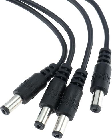 DC Power Splitter Cable 1 Female to 4 Male 5.5mm x 2.1mm DC Power Extension Adapter Cable for CCTV Surveillance Cameras Surveillance Routers DVR Monitor Electricity in Saudi Arabia