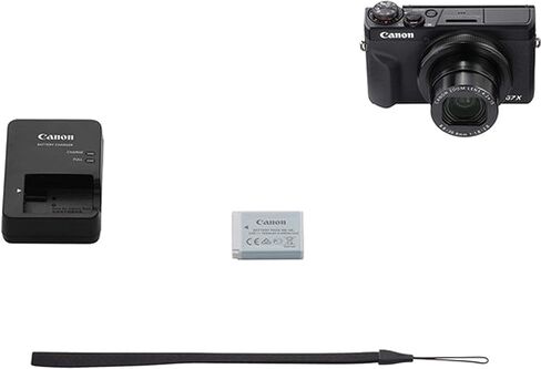 كاميرا Canon PowerShot G7 X Mark III الرقمية، مجموعة مع ملحقات: ذاكرة سعة 64 جيجابايت، وحقيبة، ومقبض، وبرامج، والمزيد (متجددة) in Kuwait