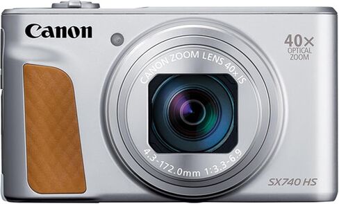 مجموعة كاميرا Canon Powershot SX740 HS الرقمية (فضية) مع ملحقات: ذاكرة 64 جيجابايت، وحافظة، وحامل ثلاثي القوائم، ومقبض، وبرامج، والمزيد (حزمة مدونات الفيديو) (متجددة) in Kuwait