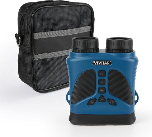 Vivitar - مجهر كاميرا رقمية، صور عالية الدقة 16 ميجابكسل، فيديو QHD 2.7K كامل، استخدام ليلاً ونهارًا، تصميم مضغوط، جسم أحمر مطاطي ناعم مقاوم للسقوط، للرياضة والسفر والخارج (أزرق) in Kuwait