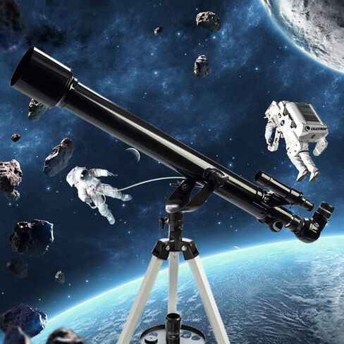 Telescope Beginner Small Telescope Telescope Beginner60MM Clear Aperture700mm Focal LengthExplorationBird WatchingAstronomicalProfessional Binoculars in Kuwait