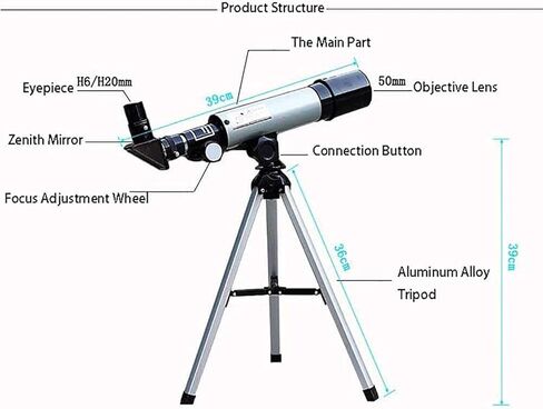 Beginners Space Astronomical Refractor Telescope with Adjustable Tripod Monocular Telescopes for Beginners in Astronomy Educational Toys in Kuwait