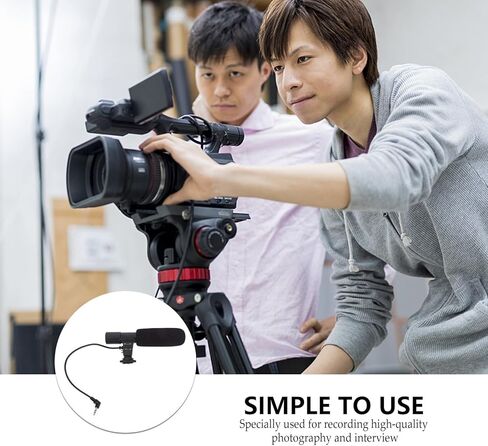 ميكروفون الكاميرا DSLR ميكروفون تسجيل احترافي للكاميرات الرقمية والهواتف الذكية، ميكروفون فيديو محمول لمدونات الفيديو والتصوير الخارجي in Saudi Arabia