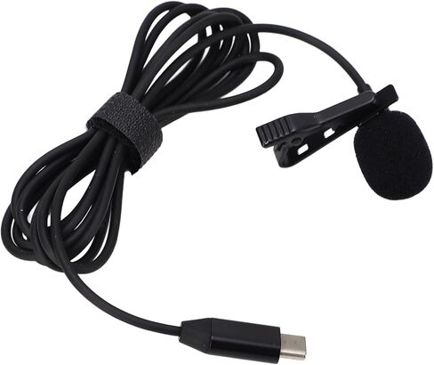 ميكروفون Lavalier للعمل OA2 OA3، واجهة متعددة الاتجاهات من النوع C، كابل 1.5 متر - صوت عالي الدقة مقاوم للرياح، مشبك خفيف الوزن - قيد التشغيل لتسجيل مدونة الفيديو والمقابلات in Kuwait