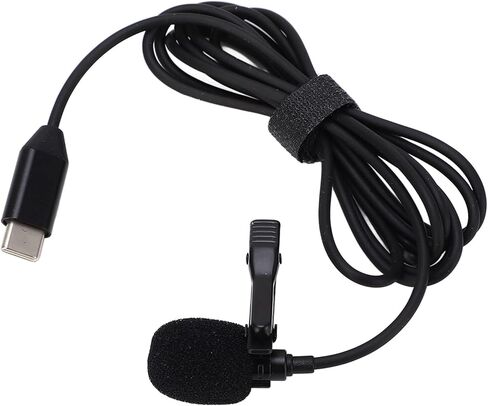 ميكروفون Lavalier للعمل OA2 OA3، واجهة متعددة الاتجاهات من النوع C، كابل 1.5 متر - صوت عالي الدقة مقاوم للرياح، مشبك خفيف الوزن - قيد التشغيل لتسجيل مدونة الفيديو والمقابلات in Kuwait