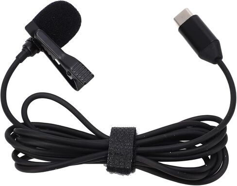 ميكروفون Lavalier للعمل OA2 OA3، واجهة متعددة الاتجاهات من النوع C، كابل 1.5 متر - صوت عالي الدقة مقاوم للرياح، مشبك خفيف الوزن - قيد التشغيل لتسجيل مدونة الفيديو والمقابلات in Kuwait