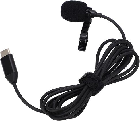 ميكروفون Lavalier للعمل OA2 OA3، واجهة متعددة الاتجاهات من النوع C، كابل 1.5 متر - صوت عالي الدقة مقاوم للرياح، مشبك خفيف الوزن - قيد التشغيل لتسجيل مدونة الفيديو والمقابلات in Kuwait