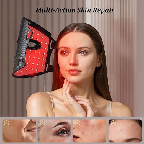 قناع علاج الضوء LED CUEME ، وعلاج RED LIGHT ذي 8 طرازات من FDA للتجاعيد والعناية بالبشرة ، وقناع الوجه المحمول ، وأفكار هدايا فريدة للنساء-أمي ، أخت ، صديقة وزوجة in Saudi Arabia
