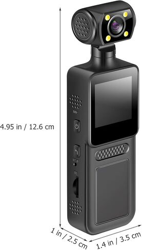NUOBESTY Body Camera 4K: Portable Mini Video Camcorder - Body Mounted Video Recorder - Mini Camera for Sports Pet Walking Work Travel in Saudi Arabia