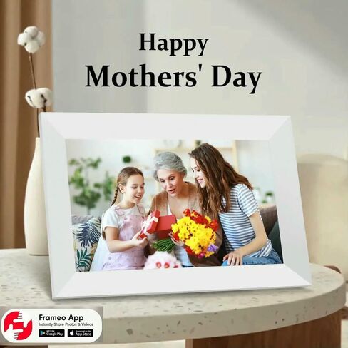 Digital Photo Frame 10.1 Inch 32GB/64GB Smart WiFi Digital Photo Frame with 1280x800 IPS HD Touch Screen Wall Mountable(Black Built in 64gb,UK Plug) in Saudi Arabia