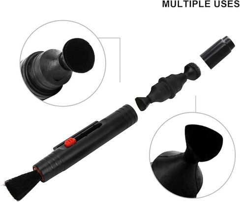 The 5 in 1 Camera Cleaning Kit is an Essential Accessory for DSLR Lens and Camera Cleaning. It Includes a dust Cleaner Brush, air Blower, Wipes, Clean Cloth, and Lens Tissue kit. T in Saudi Arabia
