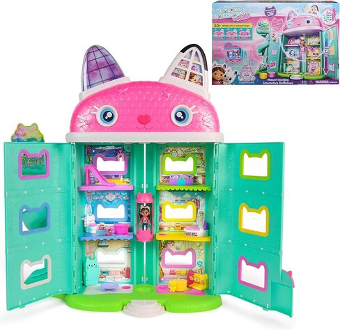 Gabby's Dollhouse: The Movie, Meow-Mazing Interactive Dollhouse, 7 Rooms, LCD Screen Eyes, Figures, Sound FX, Kids Toys for Girls & Boys Ages 3 and Up in Saudi Arabia