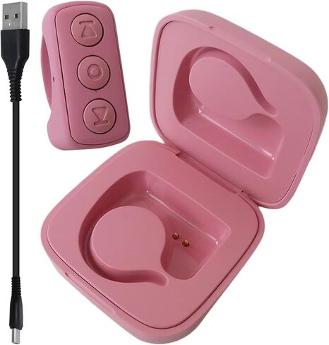 Homesweet Remote Scrolling Ring for Tiktok, Page Turner for Kindle App, Bluetooth Camera Shutter Remote for iPhone for Android for iOS for iPad, with Charging Case (Pink) in Saudi Arabia