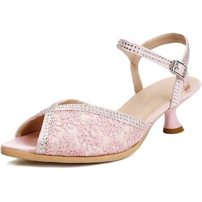 صندل UP2STEP جميل بمقدمة مفتوحة وحزام خلفي بتصميم شبكي مزين بالزهور | حذاء أنيق بكعب قطة وكعب منخفض للنساء | أحذية أنيقة بحزام الكاحل لحفلات الزفاف والحفلات in Kuwait