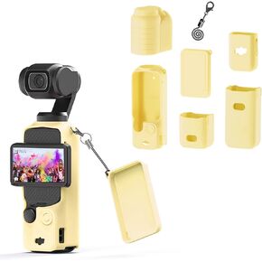 Silicone Case Protective Cover for DJI OSMO Pocket 3 Scratch-Resistant Lens Screen Protector Silicone Sleeve Skin for Pocket 3 Creator Combo Accessories (Pink) in Saudi Arabia