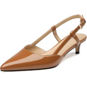 WAYDERNS Women's Kitten Heels Slingback Pumps Closed Pointed Toe Comfortable Low Heels Strap Elegant Dress Shoes for Wedding Office Prom Party 1.5 Inch in Saudi Arabia