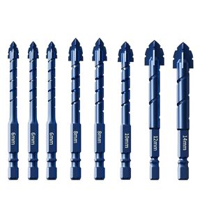 8 عبوات مجموعة لقم مثقاب حجري مسنن - 1/4 إلى 9/16 بوصة طقم 8 قطع لقمة مثقاب صناعية ومنزلية للخرسانة والبلاط والزجاج والطوب والسيراميك والبلاستيك والخشب in Kuwait