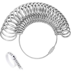 SDSLD Ring Mandrel Metal Ring Sizer Measuring Tool & Rubber Jewelry Hammer Ring Sizing Kit with Ring Gauge Finger Sizer Ring Mandrel for Ring Making in Kuwait