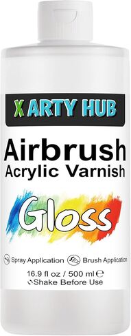 Acrylic Varnish Gloss 8.45 fl oz / 250 ml, Anti-Yellowing/Fading/Cracking Acrylic Paint Sealer, Waterproof, Stain & Moisture Resistant Coating, Brushable and Sprayable in Kuwait