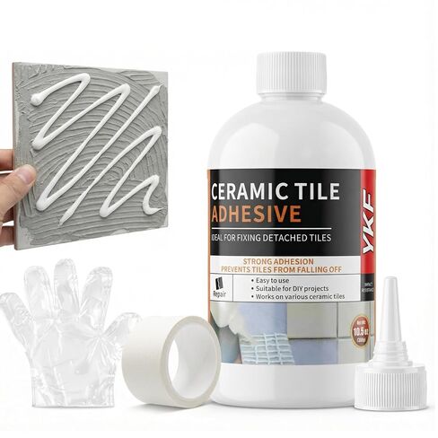 YKF Heavy Duty Tile Adhesive 10.5 oz – Versatile Tile Glue for Concrete, Stone, Wood, Floor, Wall, Tile & More – Gap Filling, Waterproof, Strong Bond, Indoor/Outdoor Use in Saudi Arabia