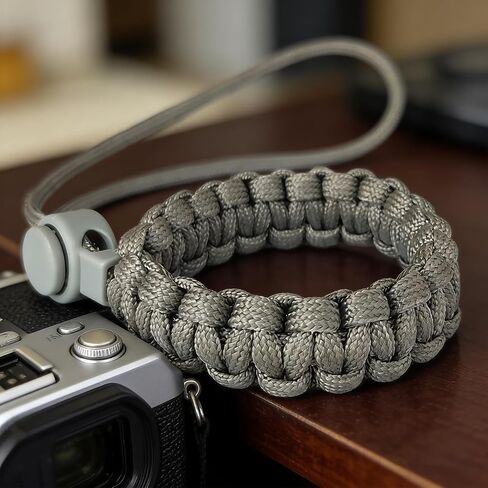 Paracord Camera Wrist Strap Adjustable Handwoven Bracelet For DSLR Binoculars And Cell Phones in Saudi Arabia