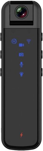 عدسة دوارة قابلة للطي 180 درجة واي فاي Mini 1080P HD IR كاميرا جيب سرية تعمل بالأشعة تحت الحمراء مع بطاقة SD سعة 16 جيجابايت PE-FLIP in Kuwait