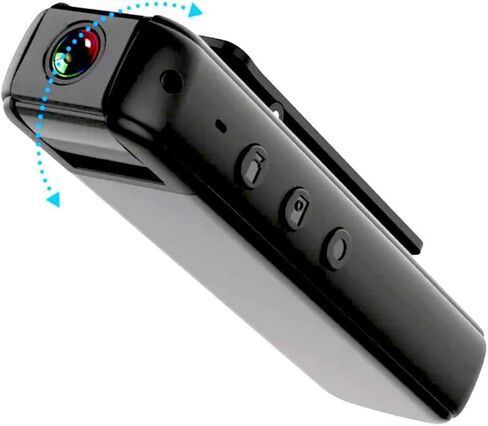 عدسة دوارة قابلة للطي 180 درجة واي فاي Mini 1080P HD IR كاميرا جيب سرية تعمل بالأشعة تحت الحمراء مع بطاقة SD سعة 16 جيجابايت PE-FLIP in Kuwait