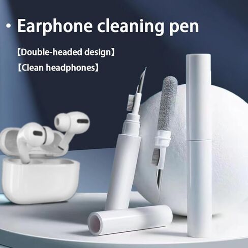 طقم تنظيف لأجهزة Airpods، قلم تنظيف متعدد الوظائف مع فرشاة ناعمة وإسفنجة متدفقة لسماعات البلوتوث، مجموعتان in Kuwait