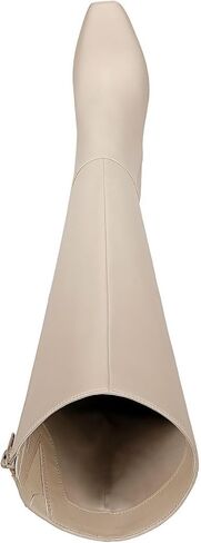 Alfani Womens Tristanne Faux Leather Tall Knee-High Boots Ivory 9.5 Medium (B,M) in Saudi Arabia