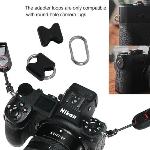 LULUORNG 10PCS Oval Camera Strap Adapter Rings Stainless Steel Compatible with Round Hole Strap Mounts Includes Protective Sleeves Diameter 1.0 mm in Saudi Arabia