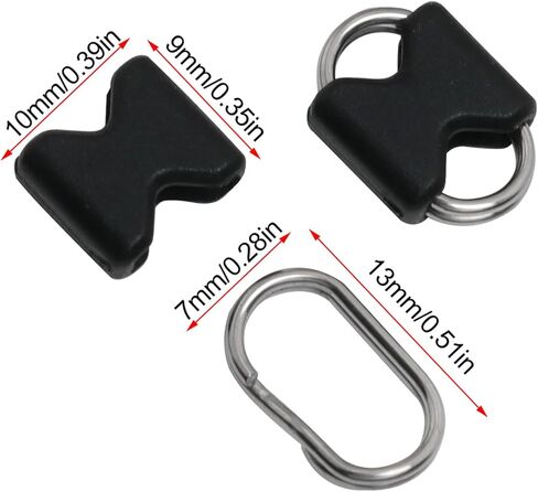 LULUORNG 10PCS Oval Camera Strap Adapter Rings Stainless Steel Compatible with Round Hole Strap Mounts Includes Protective Sleeves Diameter 1.0 mm in Saudi Arabia