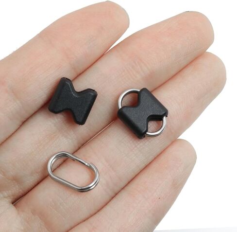 LULUORNG 10PCS Oval Camera Strap Adapter Rings Stainless Steel Compatible with Round Hole Strap Mounts Includes Protective Sleeves Diameter 1.0 mm in Saudi Arabia