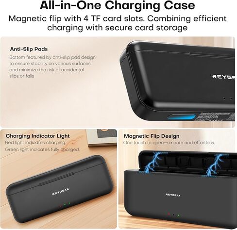 REYGEAK Battery and Charger for DJI Osmo Action 6,2 Pack Replacement Batteries for Osmo 360 Action5/4/3 with 3 Ports,2200mAh Portable Battery for DJI Osmo Extend Batteries Accessories in Kuwait