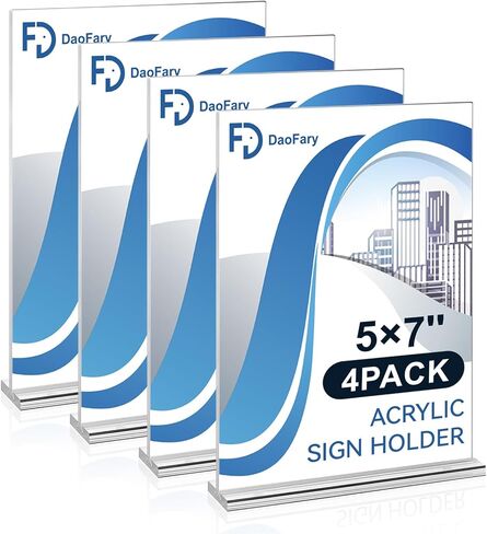 حامل علامة أكريليك دافاري 8.5 × 11 بوصة 10 حزمة ، حامل قائم على الوجهين ، حامل الورق أعلى ، حاملي علامة المتجر ، شاشة لافتات بلاستيكية للمطاعم والفنادق والمكتب in Kuwait