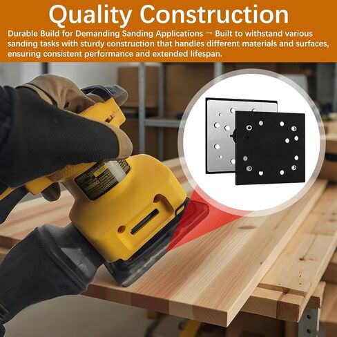 2 حزمة 1/4 ورقة استبدال لوحة ساندر الوسادة الخلفية لـ DeWalt DW411، D26441، DW412، 151284-00SV | 8- فتحات تفريغ لتجميع الغبار in Kuwait