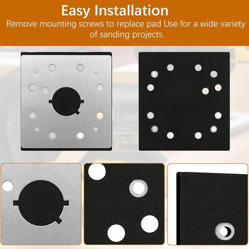 2 حزمة 1/4 ورقة استبدال لوحة ساندر الوسادة الخلفية لـ DeWalt DW411، D26441، DW412، 151284-00SV | 8- فتحات تفريغ لتجميع الغبار in Kuwait