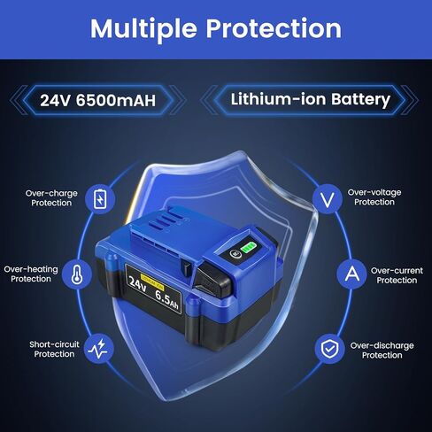 Battery Replacement for Kobalt 24V: 6.5Ah Lithium ion for 24-Volt Max Battery KB624-03 KB524-03 KB424-03 KB224-03 KB124-03 Compatible with All Kobalt 24 V Cordless Power Tool 2 Packs in Saudi Arabia