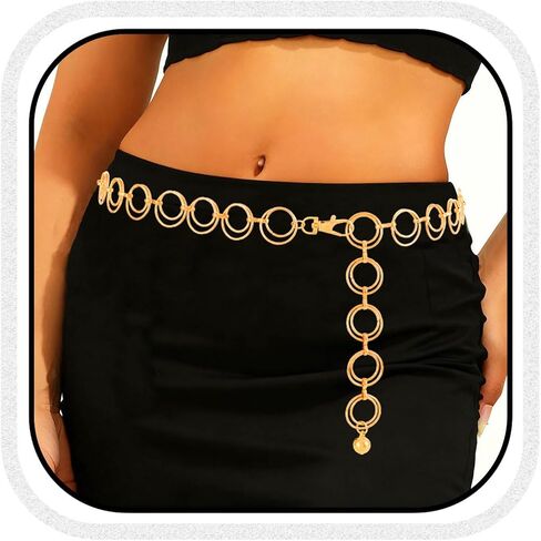 حزام السلسلة الذهبية cosydays سلاسل الخصر المعدنية الحلق in Saudi Arabia