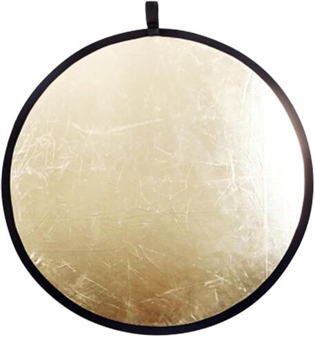 NUOBESTY 60cm 2-in-1 Round Foldable Photography Reflector Silver Gold Portable Photo Lighting Reflector for Studio and Outdoor Photography in Kuwait