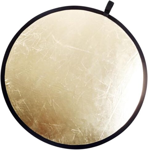 VANZACK 60cm 2-in-1 Photography Reflector Disc Portable Light Reflector Silver Gold Multi-disc Outdoor Photo Lighting Accessory for Studio and Travel in Saudi Arabia
