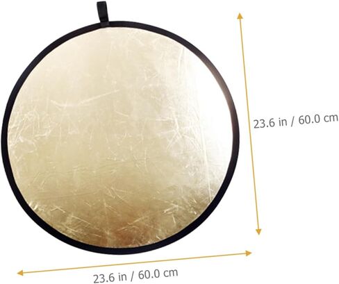 VANZACK 60cm 2-in-1 Photography Reflector Disc Portable Light Reflector Silver Gold Multi-disc Outdoor Photo Lighting Accessory for Studio and Travel in Saudi Arabia