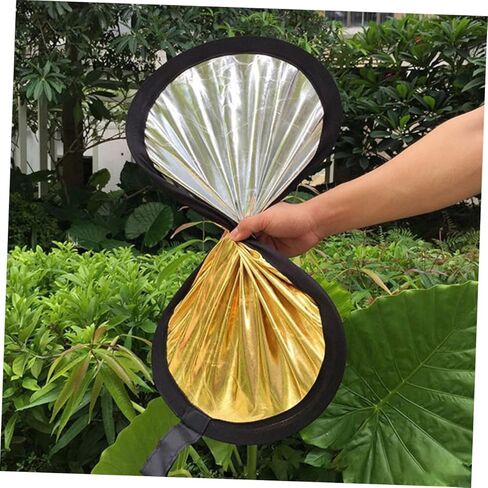 VANZACK 60cm 2-in-1 Photography Reflector Disc Portable Light Reflector Silver Gold Multi-disc Outdoor Photo Lighting Accessory for Studio and Travel in Saudi Arabia