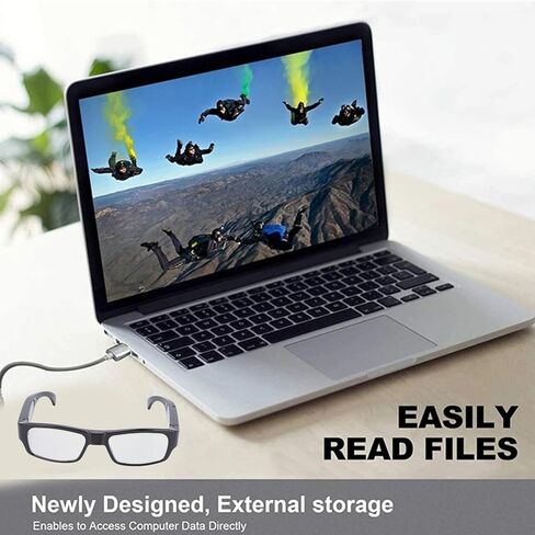 Yoidesu 1080P Action Camera Glasses for Cycling and Outdoor Sports First Person Video Recording with Wide Angle Lens and Stabilization in Saudi Arabia