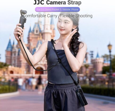 JJC Osmo Pocket 3 وحبل للهاتف، حزام كتف أنيق مع برغي 1/4"-20 ورقعة هاتف، سلسلة متعددة الوظائف مضادة للفقد متوافقة مع Insta360X5 X4 X3 والكاميرات مع فتحة حزام أرجواني in Saudi Arabia