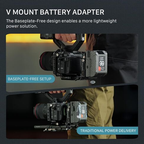 Tilta Camera Cage Power Kit Compatible with Canon C50 + 2* LP-E6P 2400mAh USB-C Rechargeable Batteries | Modular Full Cage with Mini PD V-Mount Battery Plate, Adjustable ARCA Base in Saudi Arabia