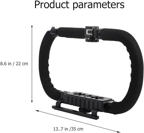 NUOBESTY Handheld Camera Stabilizer Rig with Dual-Side Grip, Video Rig Support Bracket for DSLR and Smartphone Filming, Portable Anti-Shake Holder for Professional Video Recording in Saudi Arabia
