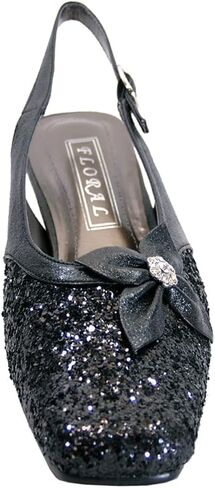 Floral Yesenia Women's Wide Width Dress Shoes, Evening Pumps, Dress Heels, Slingback Shoes in Saudi Arabia