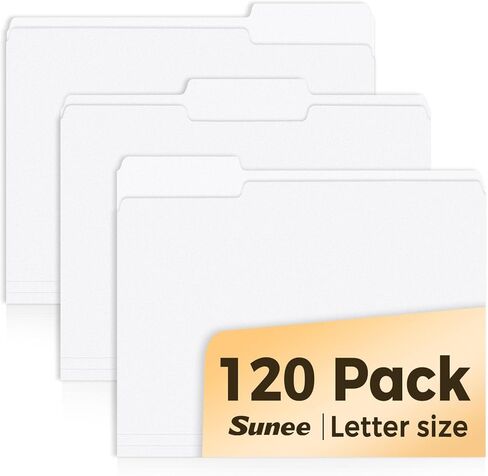 مجلدات ملفات Sunee ، 120 Pack Manilla Bolders 8.5 × 11 ، مجلدات الملفات الملونة لوازم المدرسة المنزلية لملفات ملفات المستندات ، 6 ألوان متنوعة in Saudi Arabia