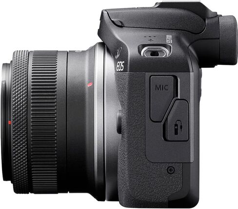 Canon EOS R100 4K Video Recording Mirrorless Camera with 18-45mm Lens, 2 X 64GB Fast Transcend Memory + Deluxe Accessory Bundle, Black (Renewed) in Saudi Arabia